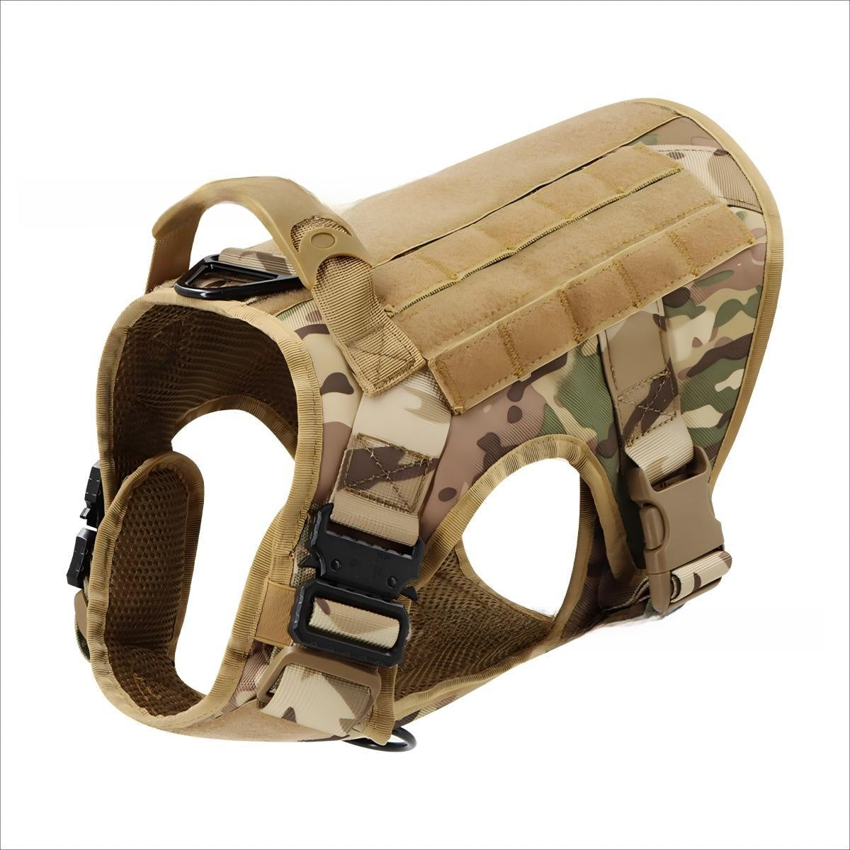 Heavy-Duty Tactical Dog Vest Set – Rugged Training Harness With Leash And Collar