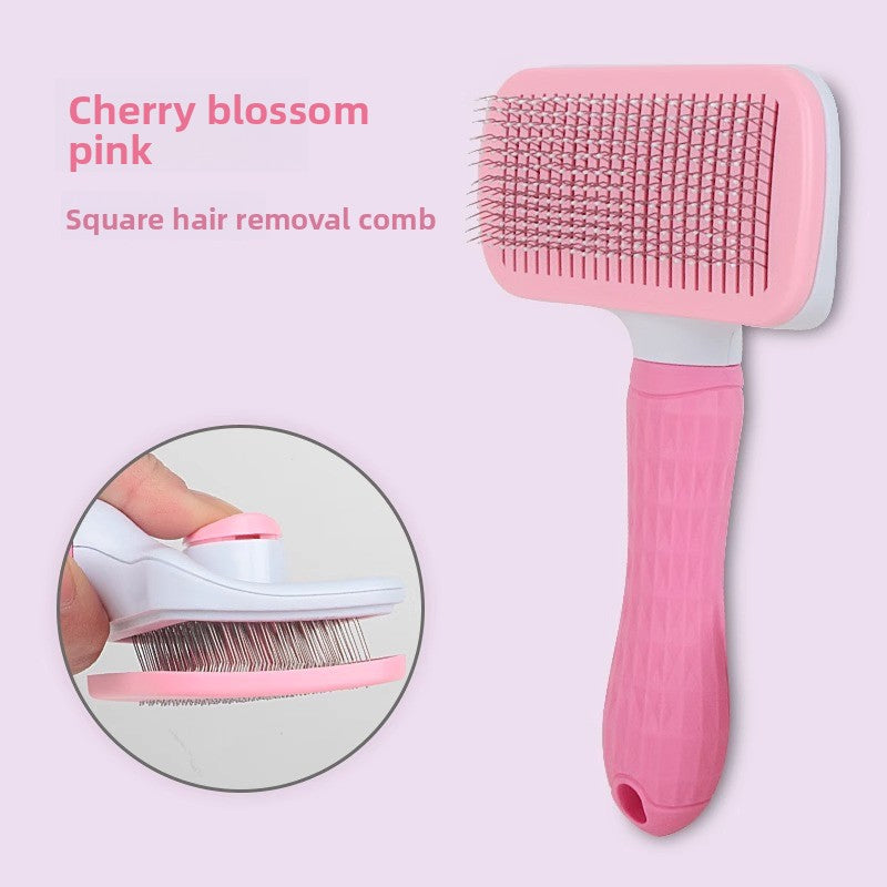 Dual-Sided Stainless Steel Pet Grooming Comb – No-Scratch Detangling Hair Deshedding Brush