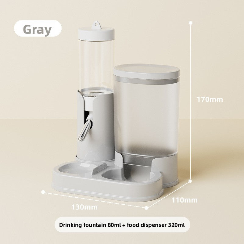 2-in-1 Automatic Hamster Food Feeder Waterer – Anti-Spill Small Pet Dispenser Station