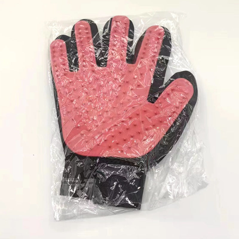 Silicone Magic Pet Hair Removal Glove – Calming Static Massage Fur Grooming Mitt