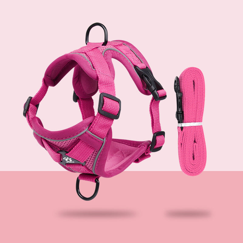 No-Choke Escape-Proof Cat Harness Vest – Breathable Reflective Walking Traction Set