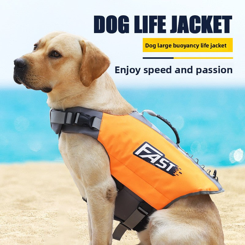 High-Buoyancy Lightweight Dog Swimming Vest – Secure Velcro Reflective Water Safety Coat