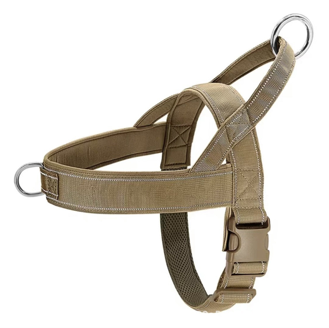 Heavy-Duty Explosion-Proof Tactical Dog Harness – Rugged Training Vest With Safety Collar