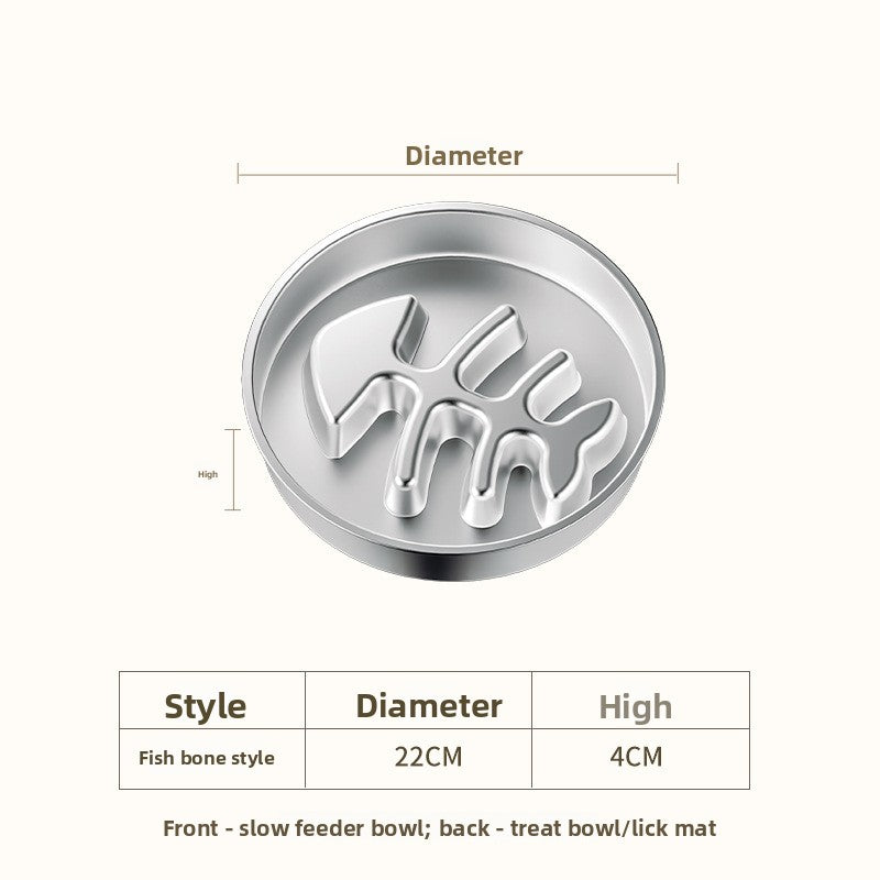 Heavy-Duty Stainless Steel Slow Feeder Bowl – No-Slip Rust-Resistant Anti-Choke Meal Station