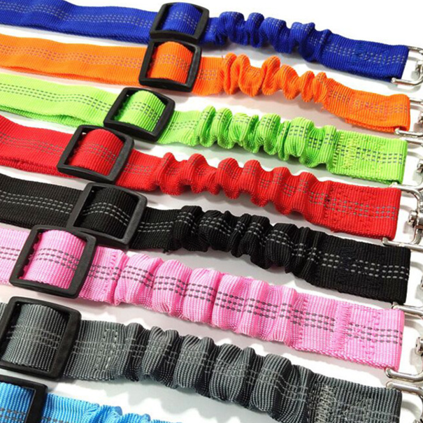Reflective Elastic Dog Car Seat Belt – Heavy-Duty Adjustable Nylon Safety Travel Lead