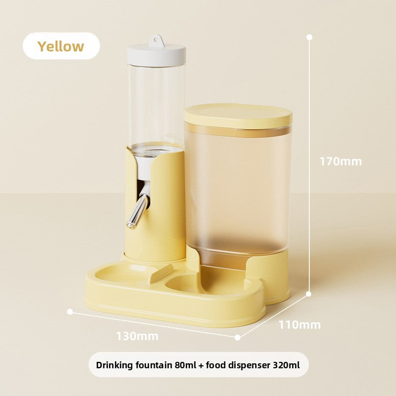 2-in-1 Automatic Hamster Food Feeder Waterer – Anti-Spill Small Pet Dispenser Station
