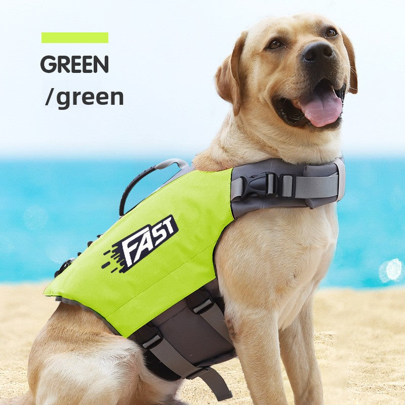 High-Buoyancy Lightweight Dog Swimming Vest – Secure Velcro Reflective Water Safety Coat