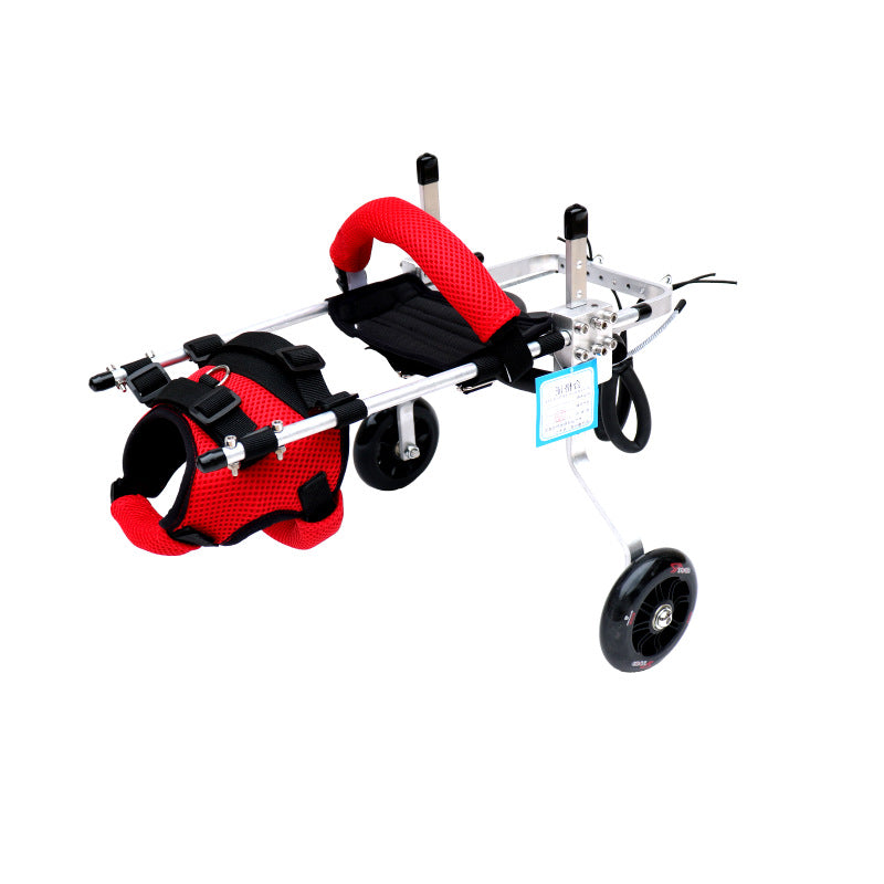 Two-Wheeled Aluminum Cat Wheelchair – Adjustable Hind Limb Mobility Rehabilitation Cart
