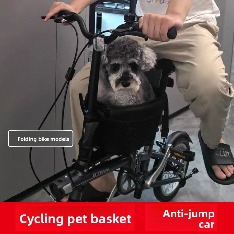 Foldable Bicycle Pet Cargo Basket – Universal Iron Quick-Release Mountain Road Frame