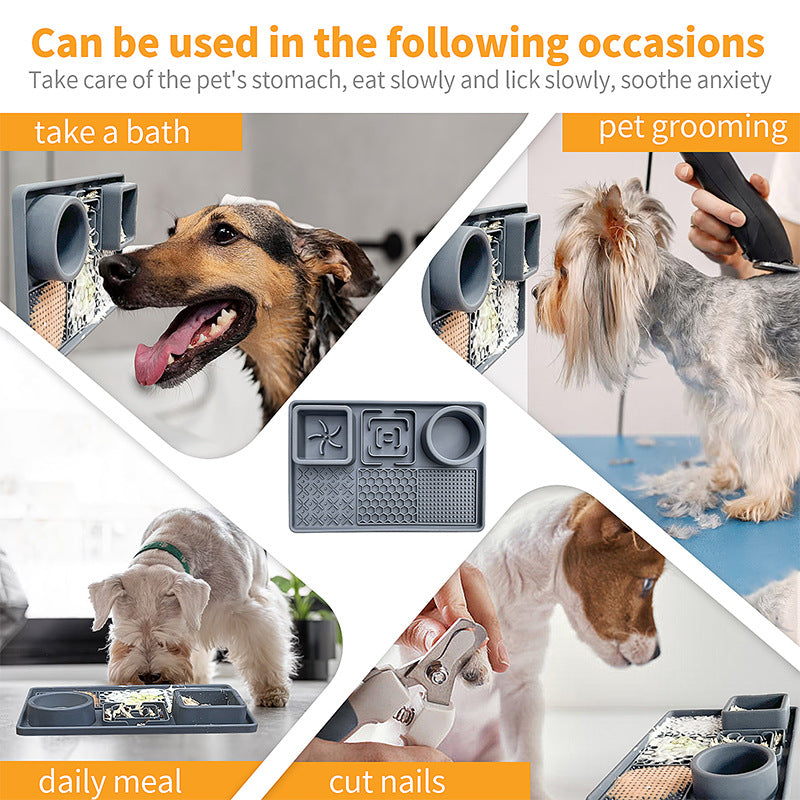 Silicone Slow Feeder Pet Placemat – Non-Slip Waterproof Multi-Functional Food Mat