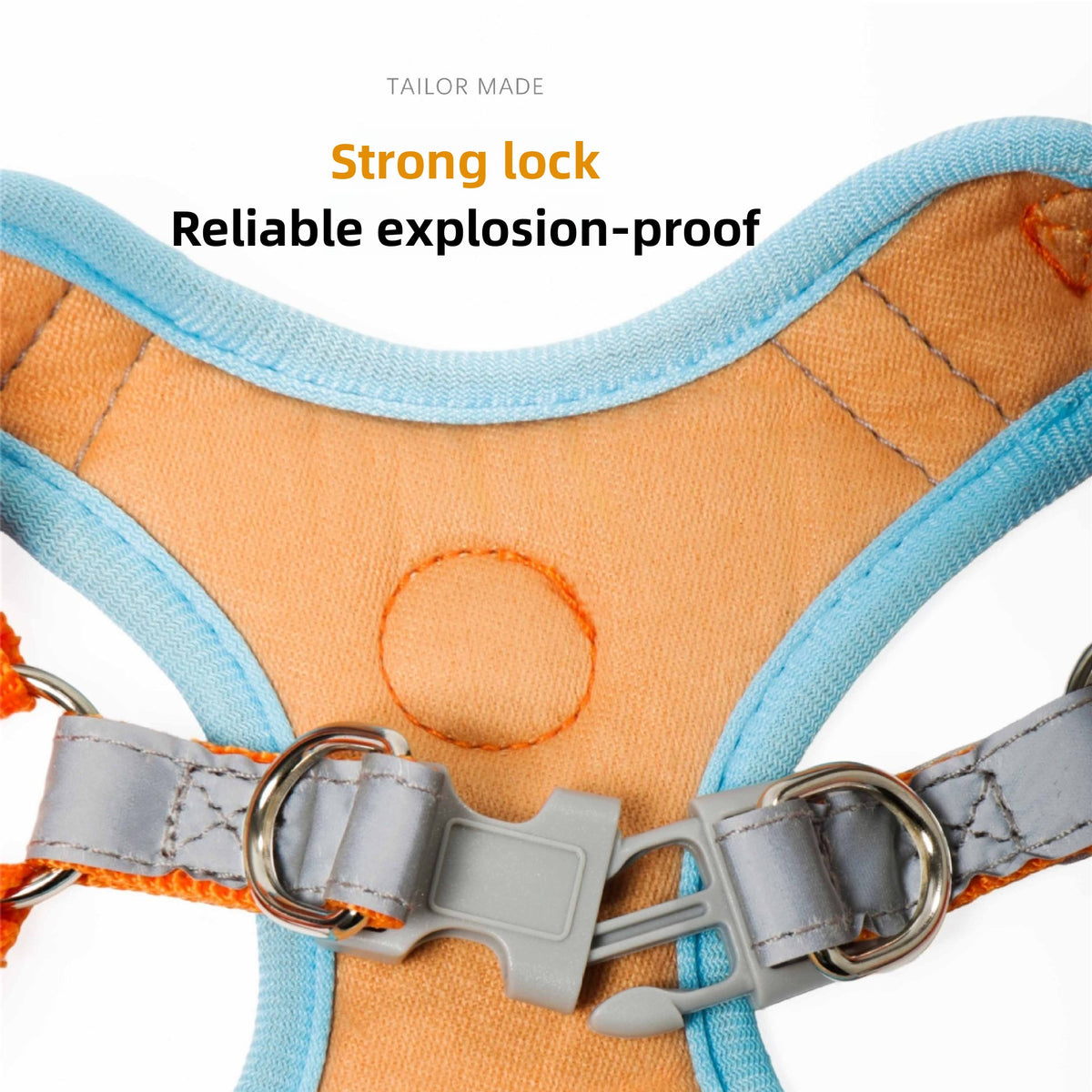 No-Choke Soft Padded Dog Leash Vest – Adjustable Reflective Night Safety Walking Set