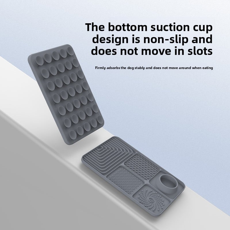 Anti-Anxiety Silicone Pet Licking Mat – Suction-Base Spill-Proof Slow Feeder Meal Station