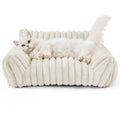 Anti-Anxiety Washable Plush Pet Sofa Bed – Removable All-Season Calming Couch Lounger