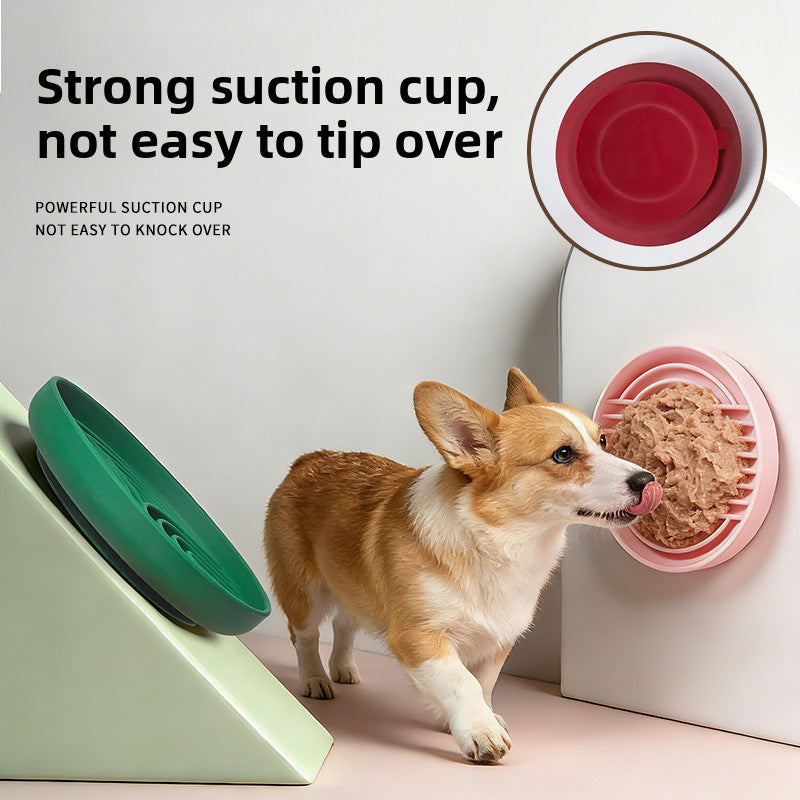 Anti-Choke Silicone Slow Feeder Bowl – Calming Suction-Base Licking Mat Meal Station