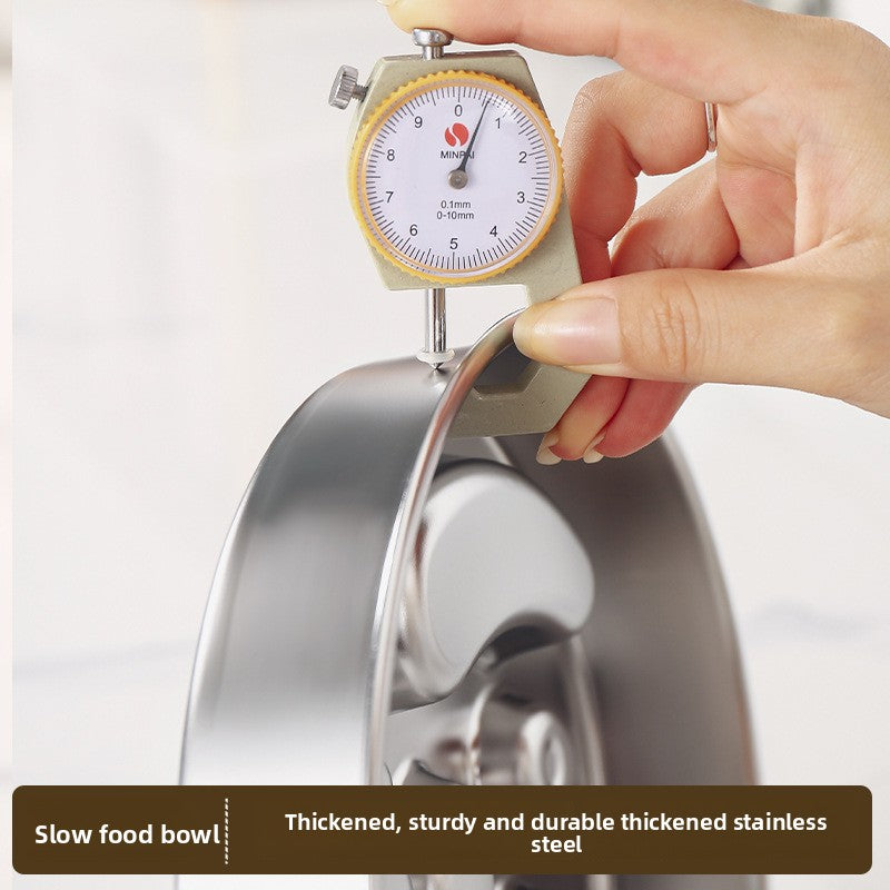 Heavy-Duty Stainless Steel Slow Feeder Bowl – No-Slip Rust-Resistant Anti-Choke Meal Station