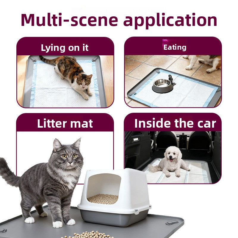 Washable Snap-On Silicone Pet Urine Pad – Reusable Waterproof Cat Dog Training Mat