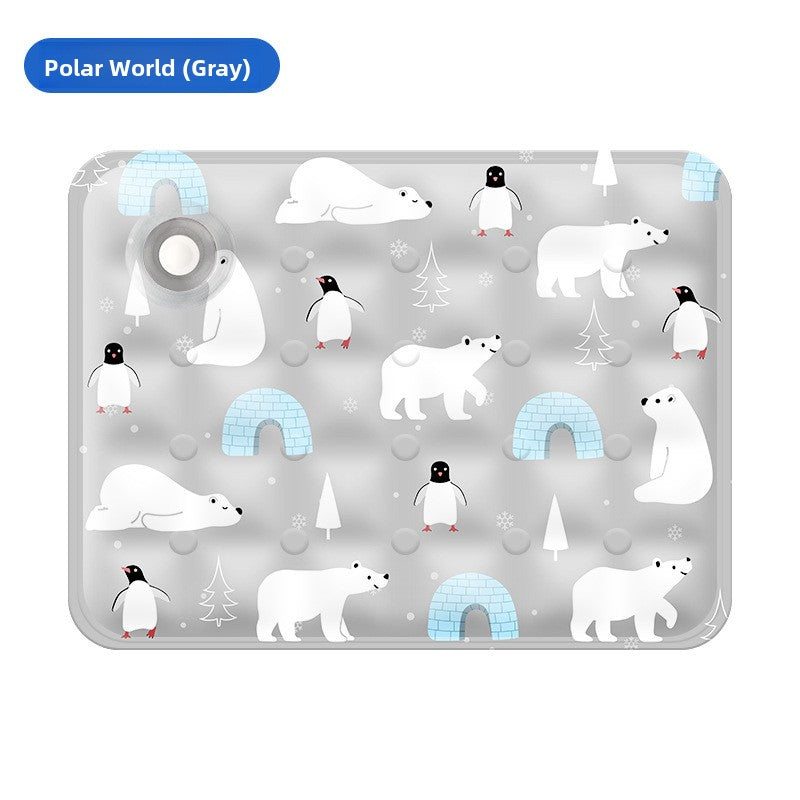 Cartoon Ice Gel Pet Cooling Mat – Scratch-Resistant Summer Weather Heat Dissipation Cushion