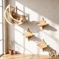 Wooden Wall-Mounted Cat Climbing Gym – Celestial Moon Bed Interactive Play Set