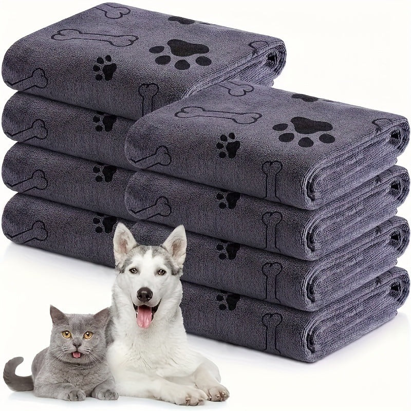 High-Density Microfiber Pet Bath Towel – Rapid-Dry Antibacterial Absorbent Grooming Blanket