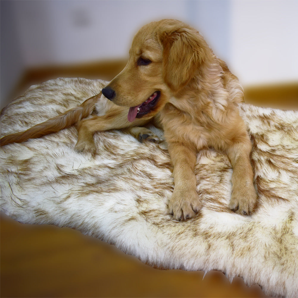 Comfortable Faux Fur Dog Mat – Plush Water-Resistant Removable Cushion Sofa Bed Wrap