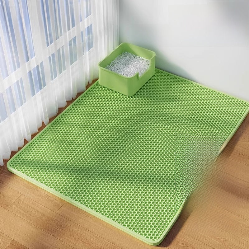 Double-Layer EVA Cat Litter Mat – Anti-Tracking Waterproof Splash-Proof Trapping Pad