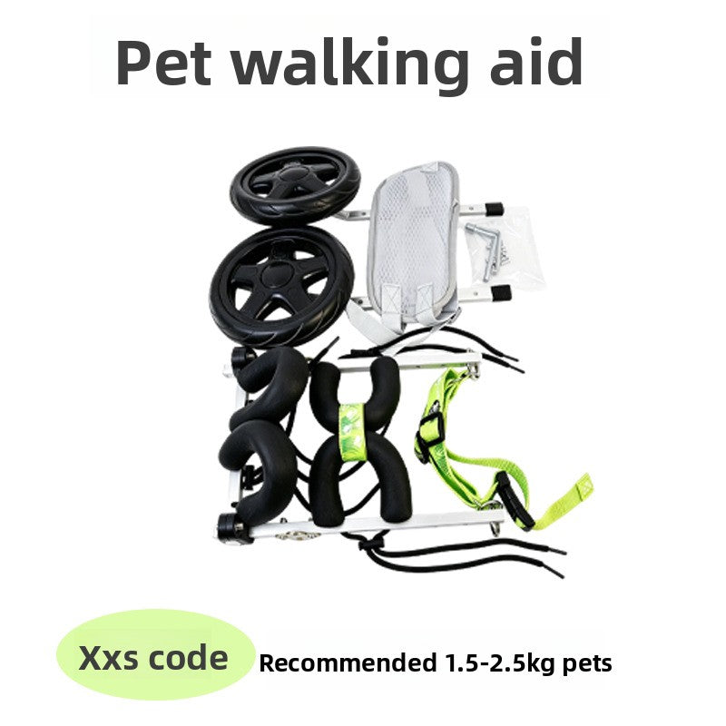 Adjustable Two-Wheeled Small Pet Wheelchair – Hind Leg Paralysis Mobility Rehabilitation Walker