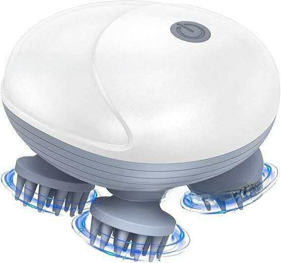 Smart Cordless Pet Head Massager – 3 adjustable intensity levels Rechargeable Silicone Stress Relief Scrubber