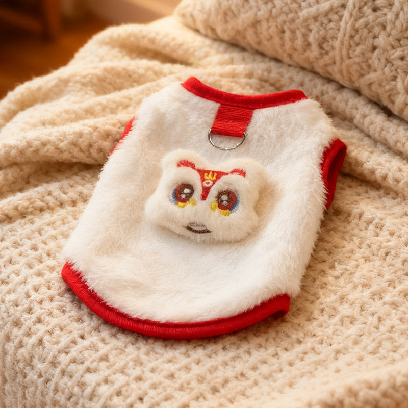 Cozy Double-Sided Fleece Cat Vest – Anti-Shedding Insulating Winter Warm Home Wear