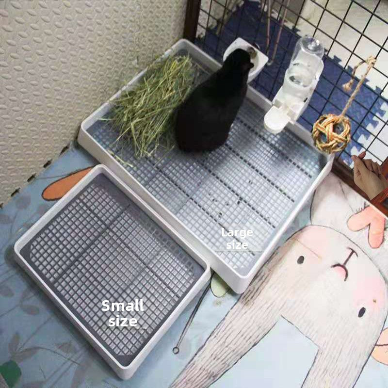 Anti-Splash Rabbit Litter Box Fence – Detachable Easy-Clean Small Pet Trainer Tray
