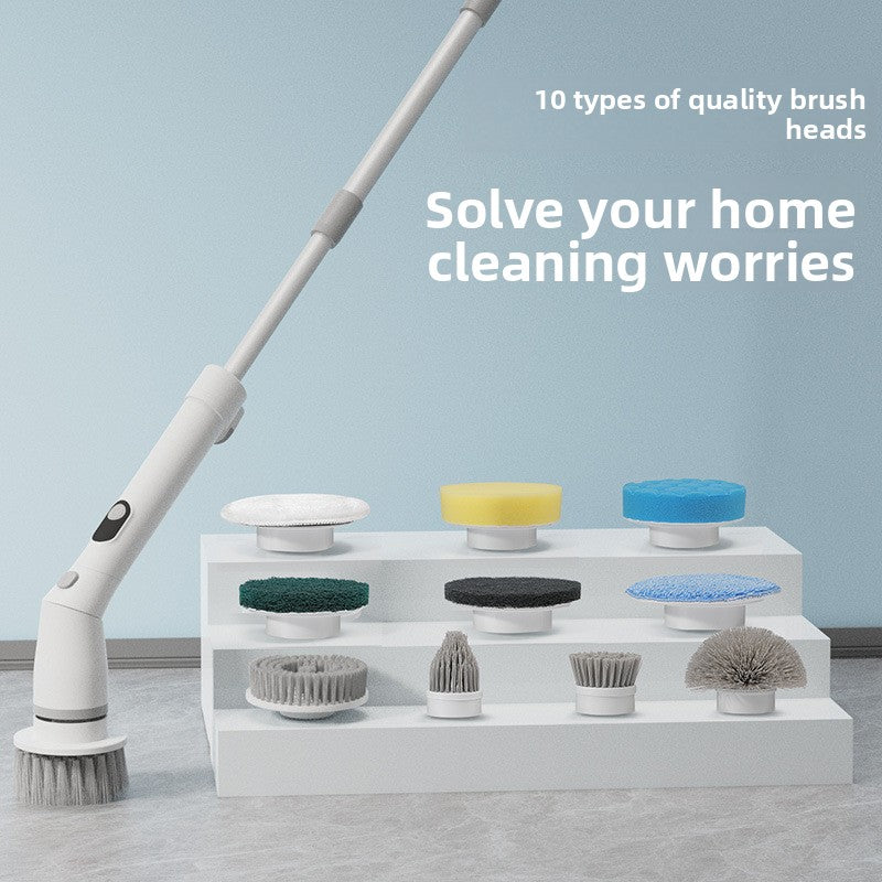 IP67 Waterproof Electric Spin Scrubber – Telescopic Handle 2-Angle Aquarium Cleaning Brush
