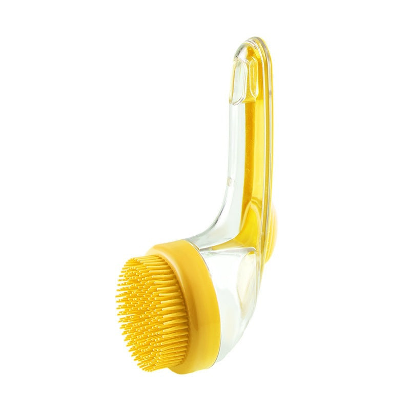 Silicone Shampoo Dispensing Pet Bath Brush – Dual-Purpose Massage Head Scratcher Scrubber