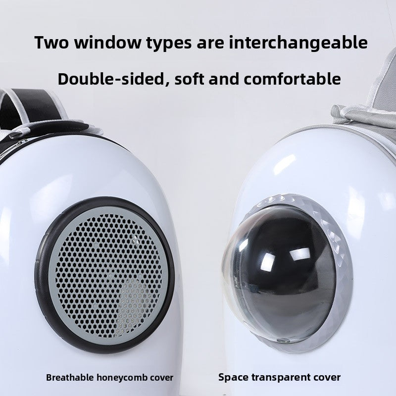 Transparent Bubble Window Pet Carrier Backpack – Breathable Multi-Ventilation Travel Capsule