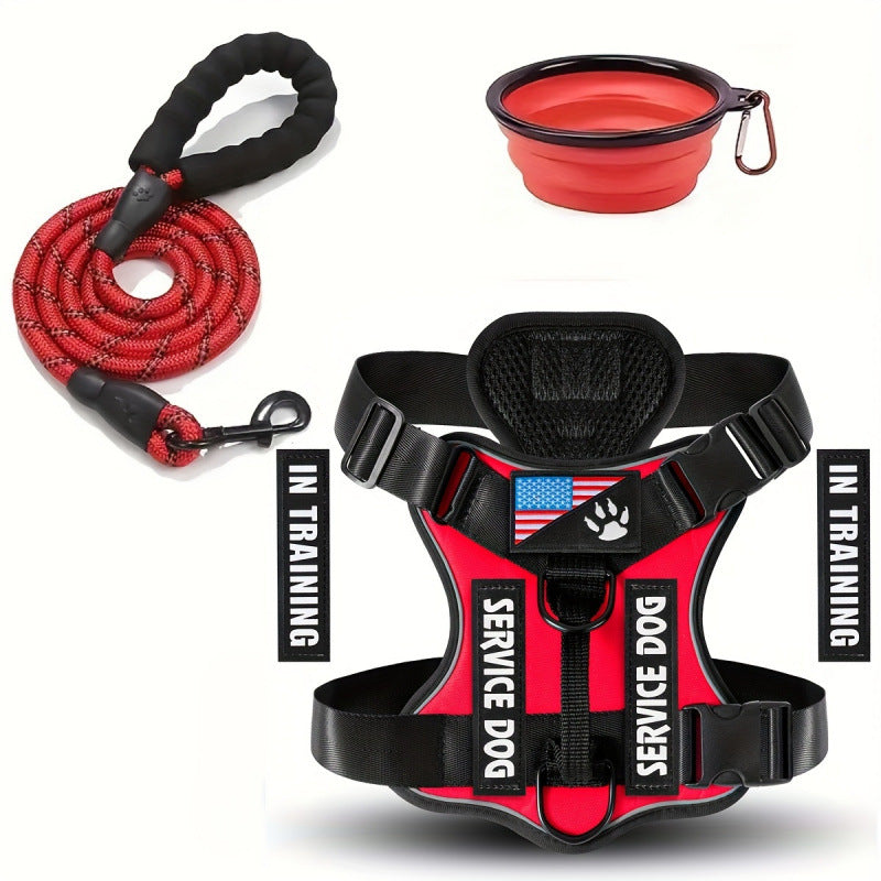 High-Visibility Reflective Dog Safety Vest – Adjustable Heavy-Duty Outdoor Night Training Harness