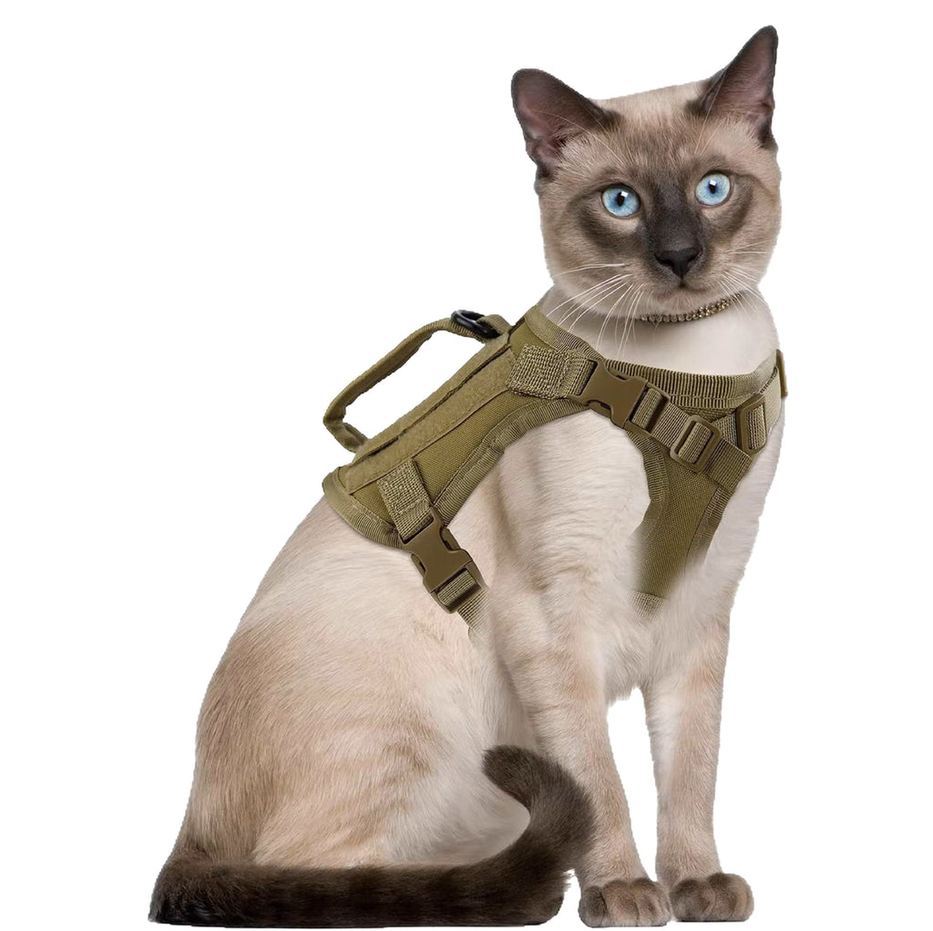 No-Pull Tactical Cat Walking Vest Harness – Breathable Reflective Escape-Proof Traction Set