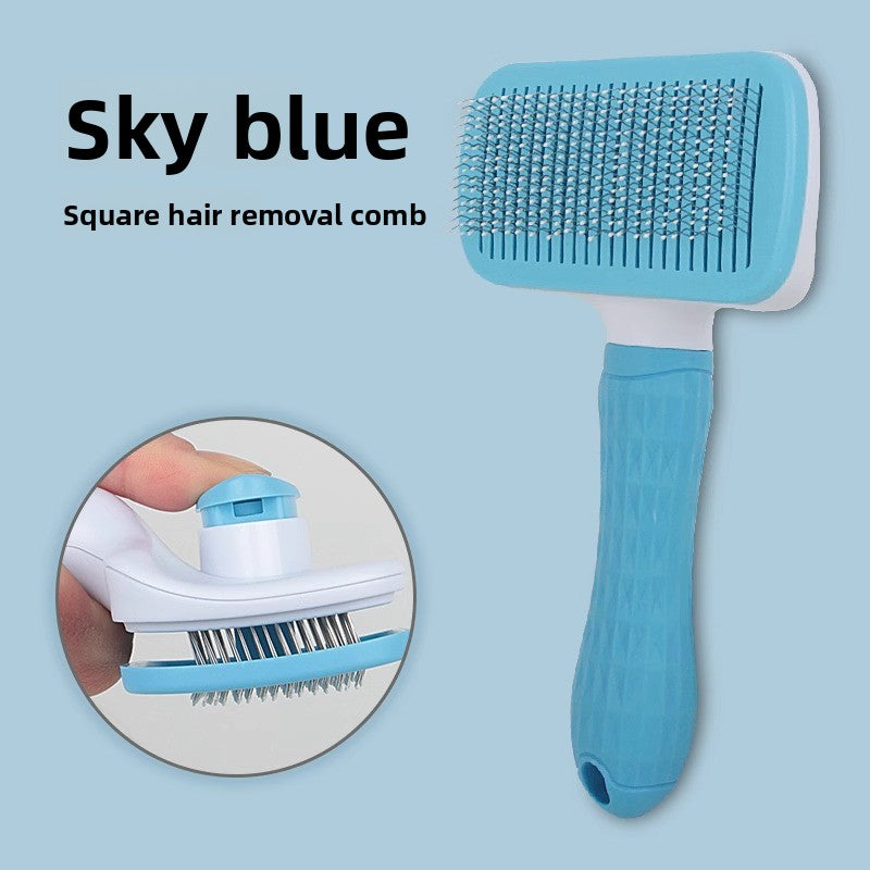 Dual-Sided Stainless Steel Pet Grooming Comb – No-Scratch Detangling Hair Deshedding Brush