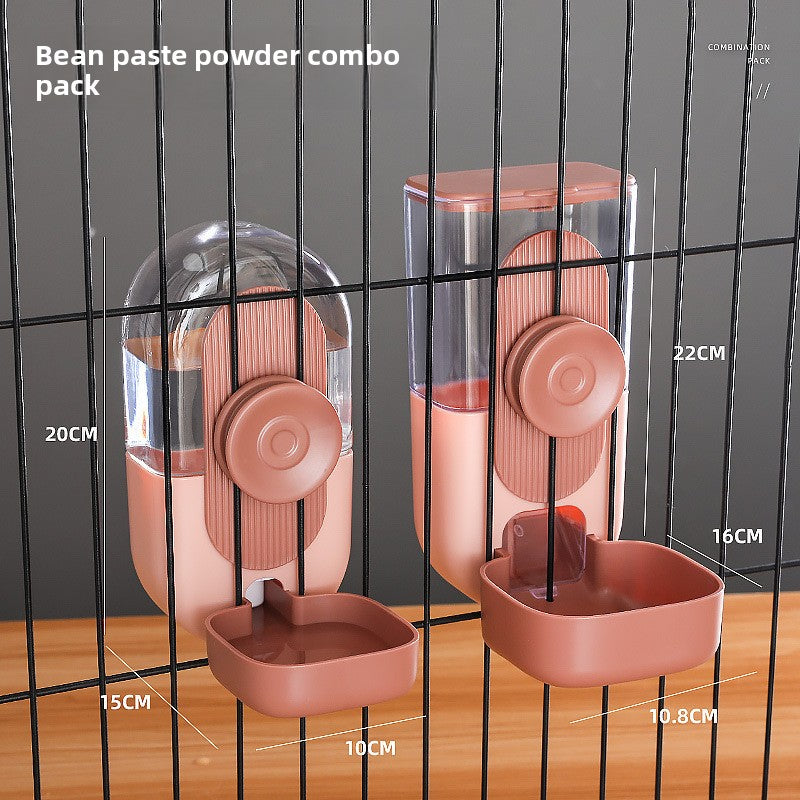 Space-Saving Hanging Automatic Pet Feeder – Dual Food and Leakproof Water Dispenser Set