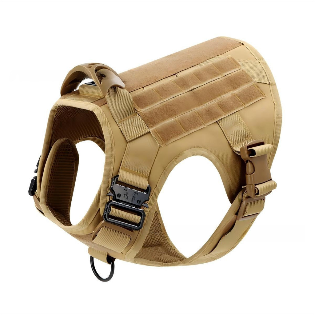 Heavy-Duty Tactical Dog Vest Set – Rugged Training Harness With Leash And Collar