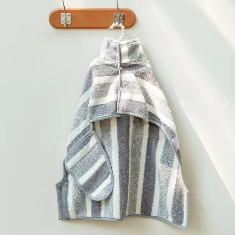 Thickened Coral Velvet Pet Bath Towel – Super Absorbent Full Body Wrapping Coat