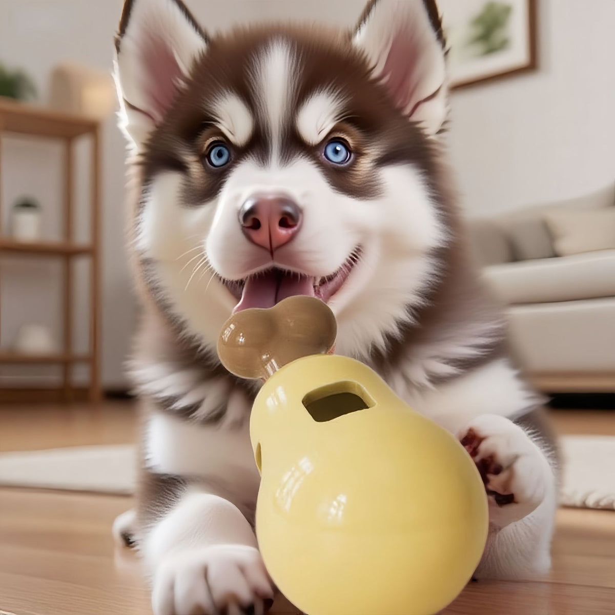 Heavy-Duty TPR Chicken Leg Dog Toy – Chew-Resistant Treat Dispensing Boredom Relief