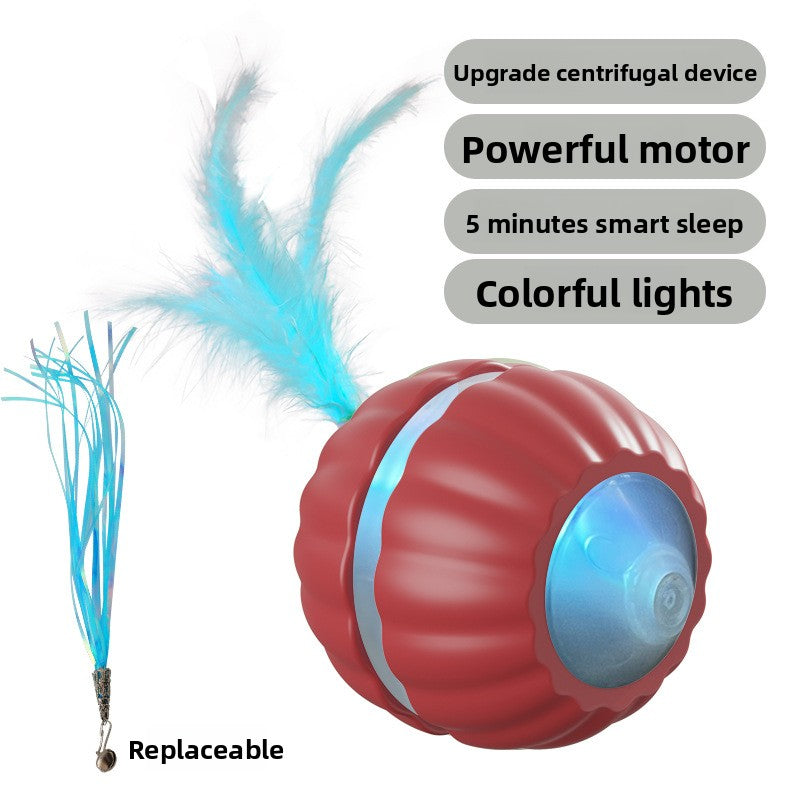 Smart Motorized Automatic Bouncing Cat Ball – Interactive Heavy-Duty Bite-Resistant Toy