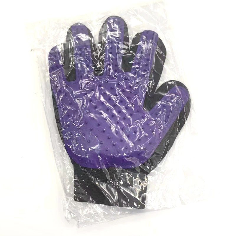 Silicone Magic Pet Hair Removal Glove – Calming Static Massage Fur Grooming Mitt
