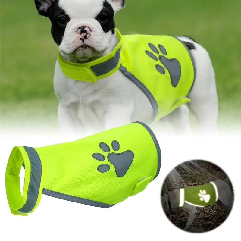 High-Visibility Reflective Dog Safety Vest – Breathable Bright Flashing Slip-On Wrap