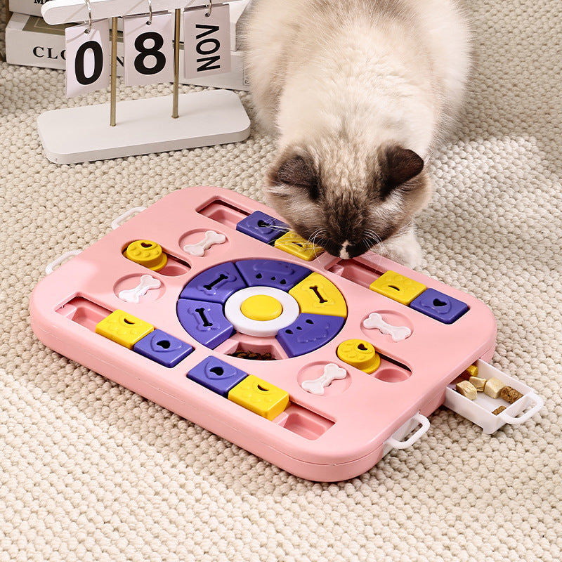 Interactive Puzzle Slow Feeder Maze Tray – Cognitive Training Enrichment Sniffing Meal Station