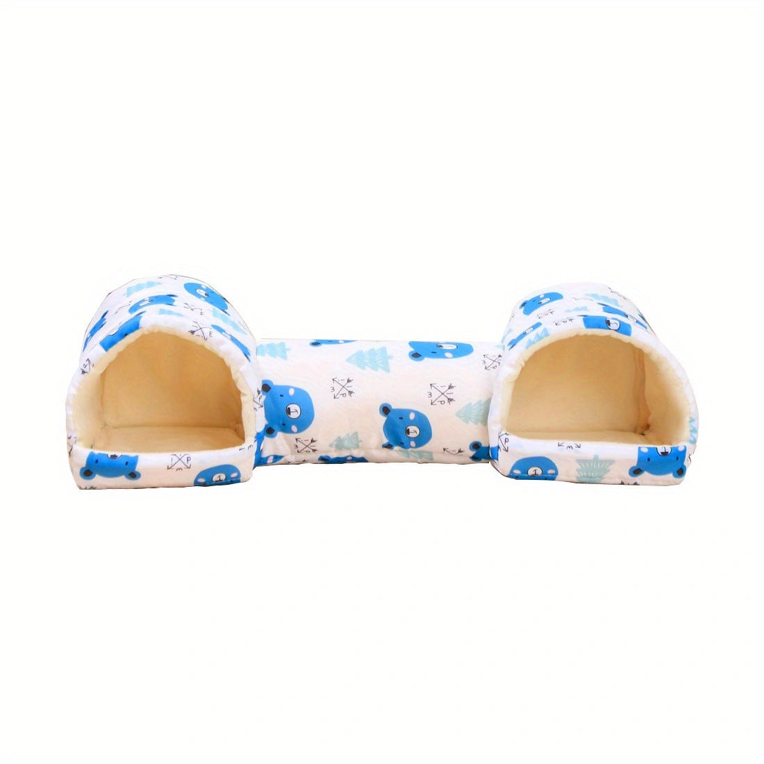 Fleece Tunnel Small Animal Pet Nest – Winter Warm Hidden Foraging Small Animal Pet Cave
