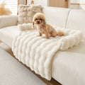 Anti-Anxiety Faux Rabbit Fur Pet Bed Mat – Thickened Winter Warm Non-Slip Rug