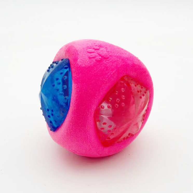 Glow-in-the-Dark Chew-Resistant Rubber Pet Training Ball – High-Elasticity Interactive Night Safety Toy
