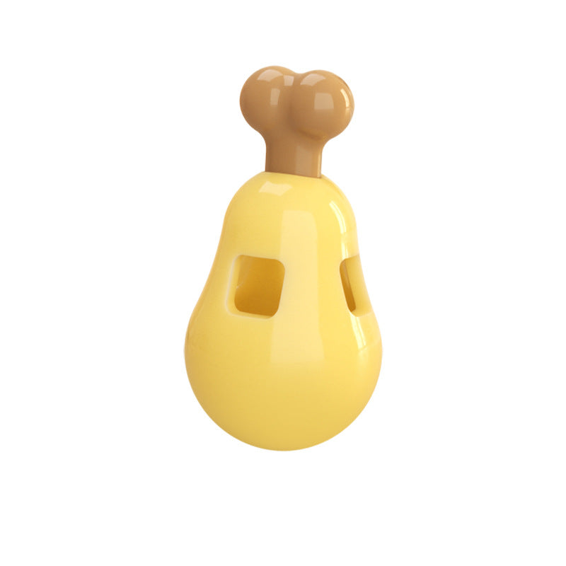 Heavy-Duty TPR Chicken Leg Dog Toy – Chew-Resistant Treat Dispensing Boredom Relief