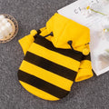 Cute Bee Fleece Pet Winter Coat – Two-Legged Small Dog Warm Insulation Hoodie