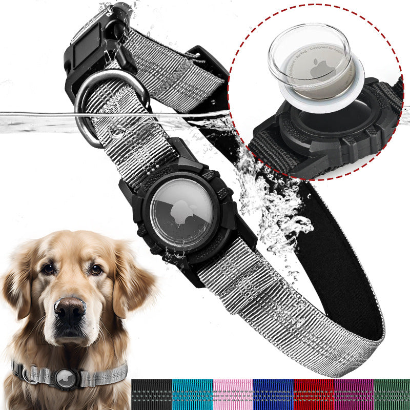 Waterproof AirTag Dog Collar Holder – Reflective Heavy-Duty Anti-Loss Tracker Case