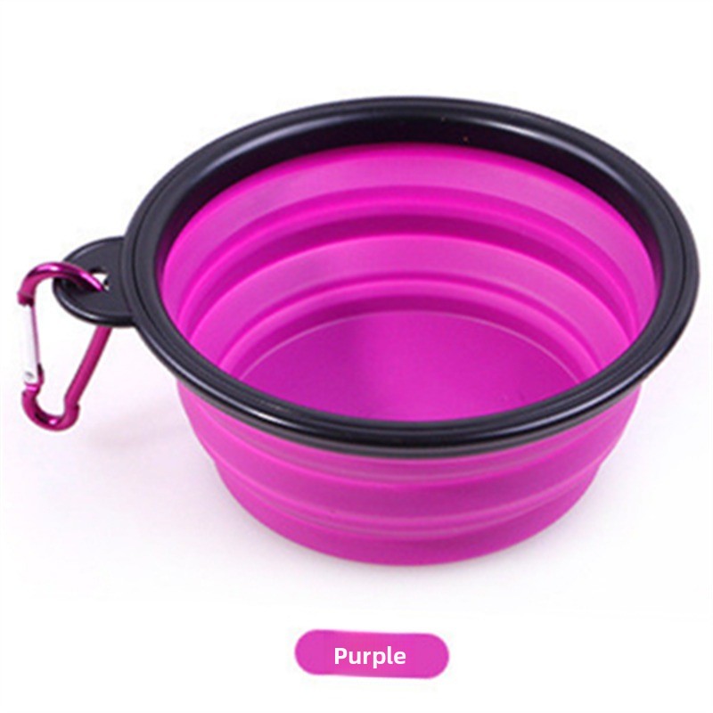 Portable Foldable TPE Pet Bowl – Lightweight Compact Outdoor Travel Food Water Dish